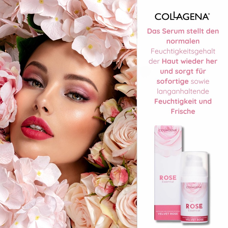 Collagena Rose Essential Velvet Rose Revitalising and Moisturising Eye Serum