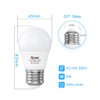 QNINE 𝐄𝟐𝟕 Screw Bulb, Cool White, 𝟔𝟓𝟎𝟎𝐊, 540lm, 𝟔𝐖 (𝟔𝟎𝐖