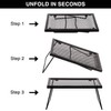 REDCAMP Folding Campfire Grill Heavy Duty Steel Grate, Portable Camp