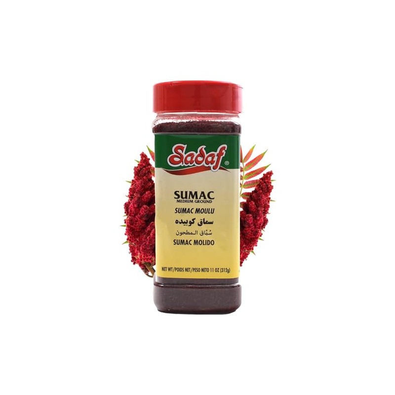 Sadaf Sumac spice ground - Pure sumac seasoning powder -