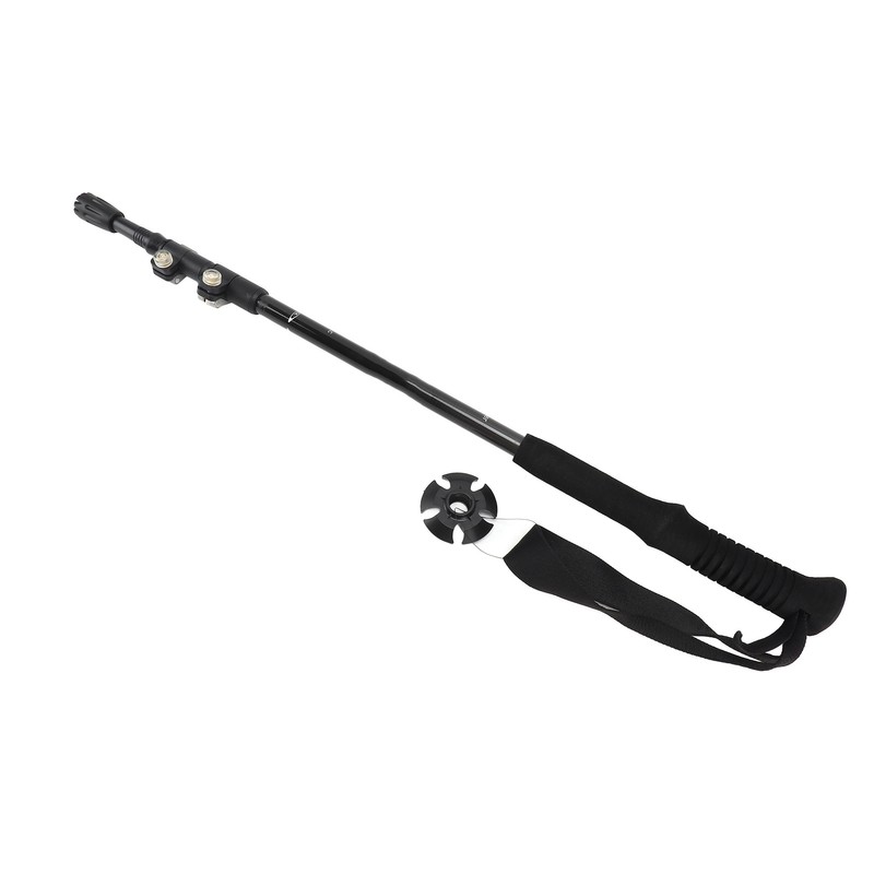 Hiking Stick 3 Section Carbon Fiber Rod EVA Foam Handle