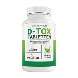 Saint Nutrition D-TOX - Detoxification Treatment - Highly Concentrated Dietary Supplement with Choline - Metabolism, Liver Treatment & Intestinal Restoration Support - 60 Tablets