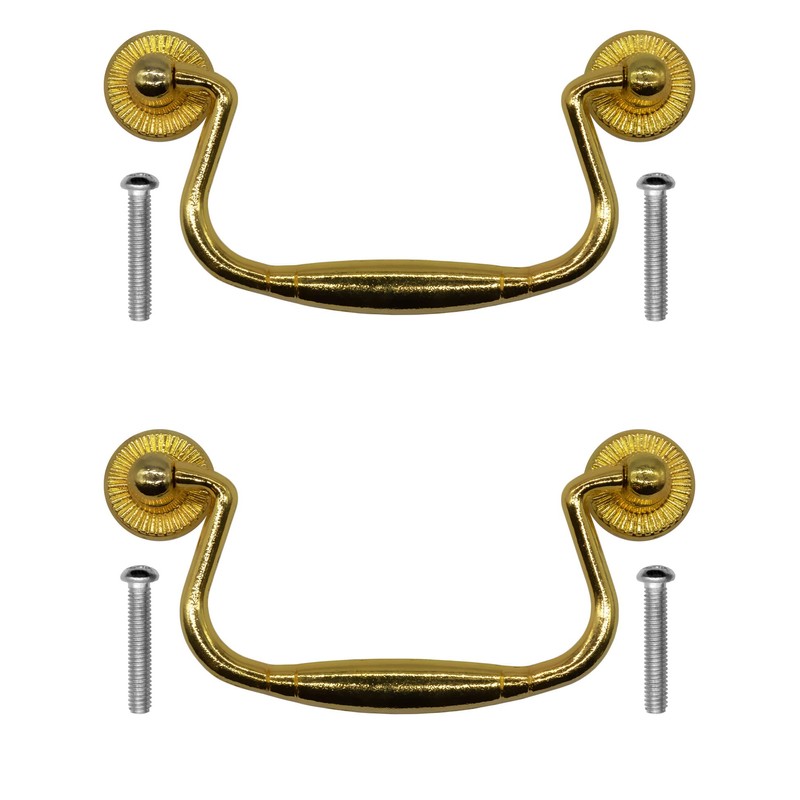 Fuxxer® 2 x Antique Drawer Handles Folding 99 x 50
