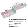 heneng 10 Pcs Stainless Steel Z Shaped Corner Bracket, Offset