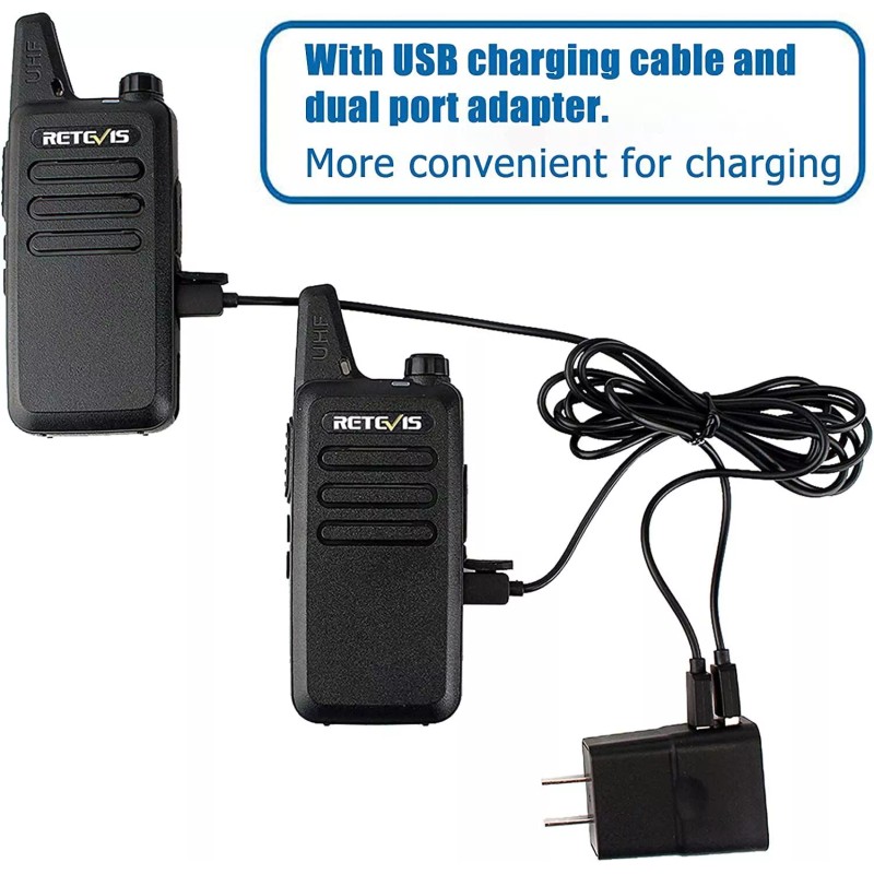 Retevis RT22 UHF Walkie Talkies Two Way Radio 2W CTCSS/DCS
