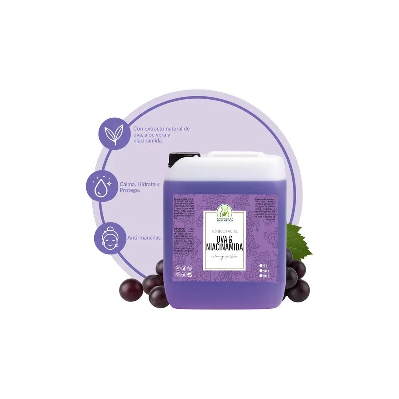 Tónico Uva & Niacinamida Facial 5 Litros