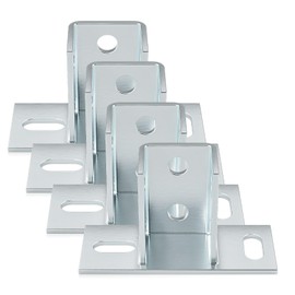 4 Pack Post Base for 1-5/8" Single Strut Channel, Ground Floors Mount, U Unistrut Bracket