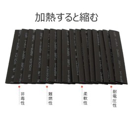 Heat Shrink Tubing 127 Pieces Insulation Tubing Waterproof High Flame Retardant Shrink Tubing 7 Sizes Φ0.08 - 0.5 inches (2 - 13 mm)