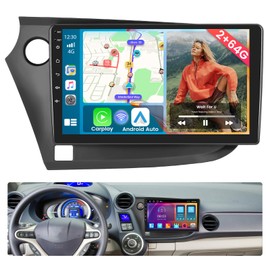 Android Car Radio for Honda Insight 2009 2010 2011 2012 2013 2014 with Wireless Carplay Android Auto, 2+64GB, 9'' Touch Screen for Honda Radio with Bluetooth GPS WiFi SWC Backup Camera