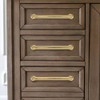 khtumeware 10 Pack 6 Inch Hole Center Polished Brass Cabinet