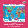 Re-marks Map of The World Deluxe Jigsaw Puzzle with Whimsy