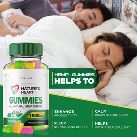 Nature's Heart Gummies - Nature's Heart for a Better Wellbeing, All-Natural Supplement for Calmness, Sleep, and Overall Wellness, Holistic Relaxation Gummy, Nature'sHeart Reviews Gomitas (60 Gummies)