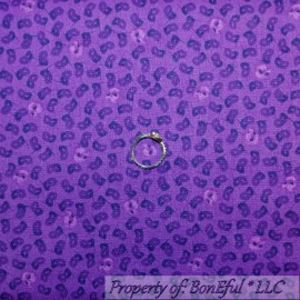 Quilting Treasures BonEful Fabric FQ Cotton Quilt Purple Calico Mardi Gras New Orleans US Face Mask