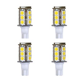 Makergroup T5 T10 921 194 Wedge Base LED Light Bulb High Brightness 12VAC/DC 3Watt Warm White 2700K-3000K for for Outdoor Landscape Lighting Deck Stair Step Path Lights and Automotive RV Lights 4pcs