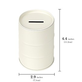 Linkidea Safety Razor Blade Disposal Container Box, Metal Razor Disposal Case Safe Bank for Storing Used Wasted Blades (White)