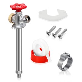 Boltigen 10inch Freeze Proof Outdoor Water Faucet, No Lead Brass Anti-Siphon Frost Free Sillcock, 1/2'' Pex Connector X 3/4'' GHT Hose Bib Frost Free Outdoor Spigot