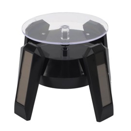 Miriam Song ROTATING DISPLAY STAND WITH LIGHT,Solar Powered LED Turntable Light for Jewelry, Watch, Necklace and Bracelet,Blue Light Enhances Showcase