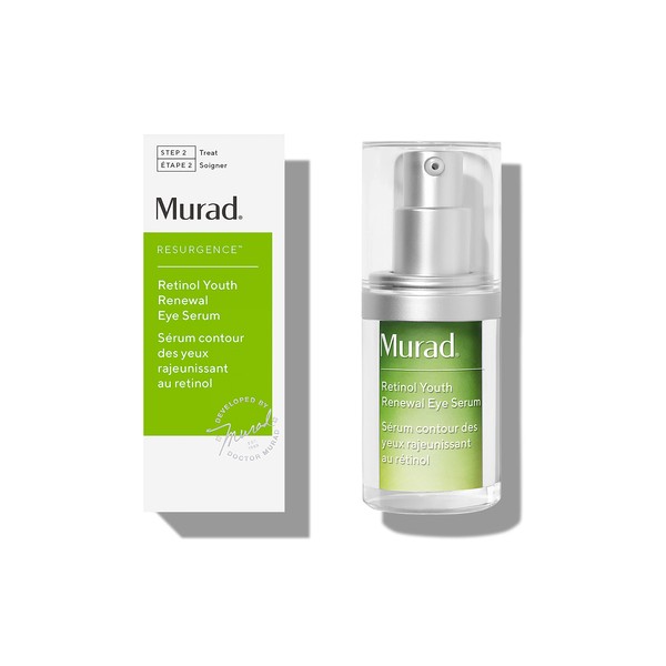 Murad Retinol Youth Renewal Eye Serum - Resurgence Reduces Crow’s Feet and Under Eye Lines and Wrinkles - Gentle Anti-Aging Hydrating Hyaluronic Acid Treatment Backed by Science, 0.5 Fl Oz