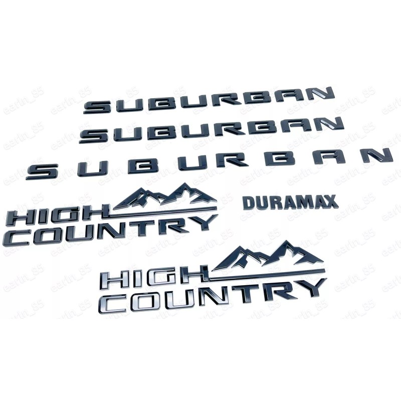 General Motors 6Pcs Gloss Black 2021-2025 Suburban High country Duramax