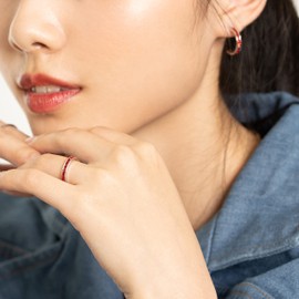 Muses Art Design Birthstone Eternity Band Ring (Channel Set/Full Round), Stackable Fashion Ring with Crystal Birthstone