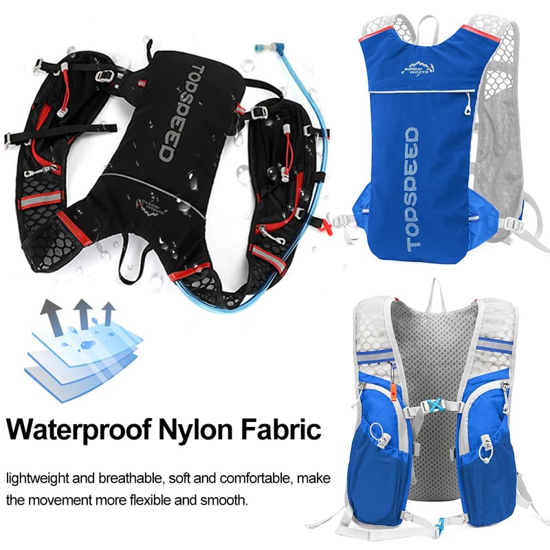 HINATAA Lightweight Hydration Vest Backpack, 5L 250g Running Hydration Backpack