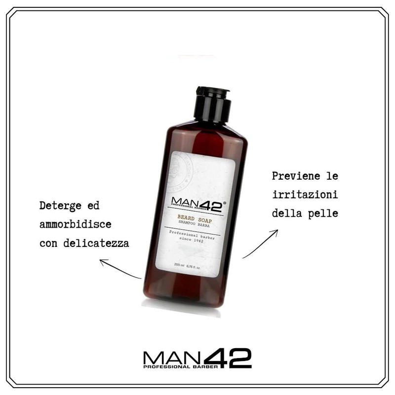 Man 42 Professional Beard Shampoo Beard Soap 200 ml