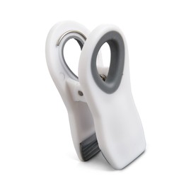 HIC Kitchen Multi-Purpose Magnetic Clips, Soft-Grip Handles, Set of 6 Clips, 2 Each White, Grey, and Charcoal