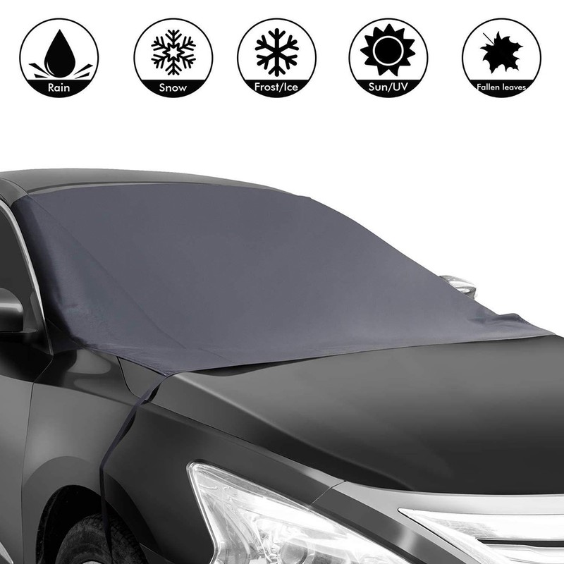 Magnetic Car Sun Shade Cover with Flap and Safety Strap