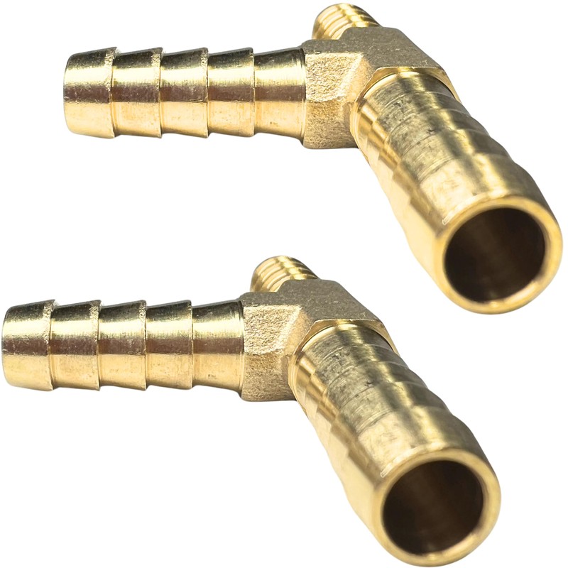 2pcs Brass 5/16'' Hose Barb Tee T 3 Way Union