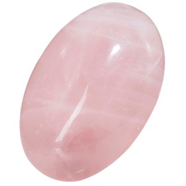 mookaitedecor 6cm Large Natural Rose Quartz Crystal Palm Worry Stone for Anxiety Stress Relief, Healing Crystal Tumbled Oval Pocket Stone Gift for Reiki Chakra Energy Healing Meditation Desk Decor