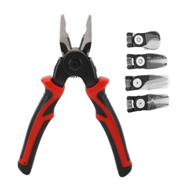5 in 1 Pliers Tool Set Multifunctional Pliers Change Pliers Cutting Pliers with 5 Pieces Pliers Head for Cutting Strip Crimping Clamp Installation
