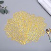 Hosoncovy 4 Pack Decorative Coral Leaf Placemats PVC Placemats Hollow