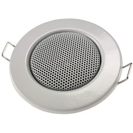 ChiliTec Built-in Ceiling Speaker 12 W Flat Ceiling Wall Round 80 mm Speaker for Office Kitchen Living Room Home Cinema White