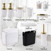 XLHOMO Bathroom Accessories Set, 10 Pieces White and Gold Bathroom