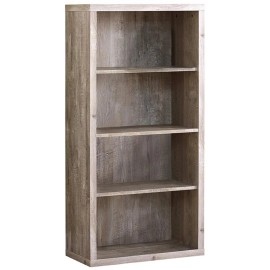 Pemberly Row Bookshelf Bookcase Etagere 5 Tier Office/Bedroom in Laminate Beige