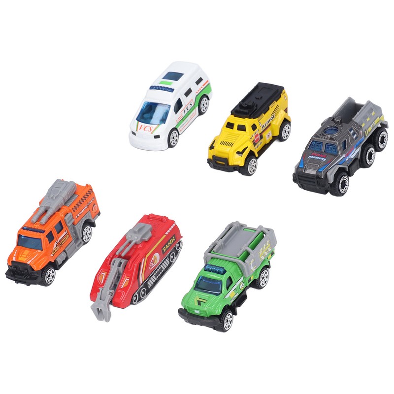 6pcs 1:64 Alloy Diecast Vehicle Model Simulated Exquisite Car Model