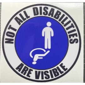 Egl Not All Disabilities Are Visible Handicap Sticker Vinyl Decal Human Kind Respect