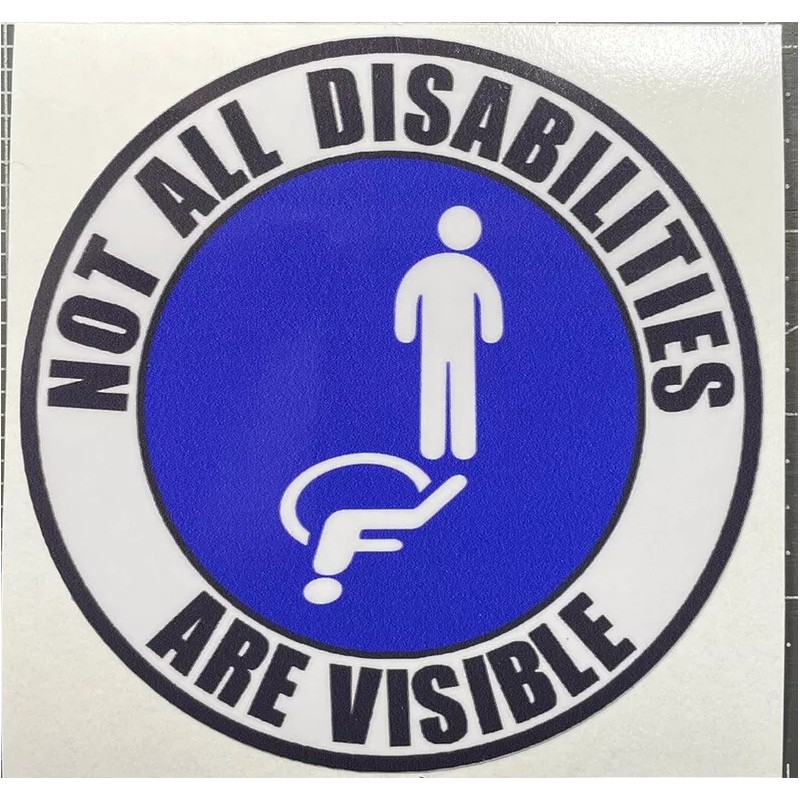 Egl Not All Disabilities Are Visible Handicap Sticker Vinyl Decal