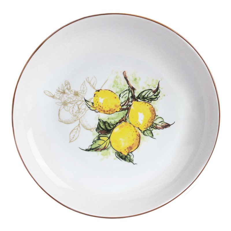 Porcelain Pasta Bowl Set, 11-inch Serving Bowl with 4 Individual
