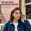 2Pcs Red Leather Headbands Retro Patent Leather Wide Sponge Head
