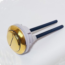 WinZo Round Golden Push Button for Toilet Dual Flush Tank Circle Hole 48mm /1.88" Thread Replacement Kits