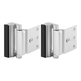 2 Stück Home Security Türschloss, Türverstärkungsschloss mit Schrauben, Home Security Türschloss Kindersicheres Türverstärkungsschloss, Einfach zu Installieren und zu Verwenden, Silber