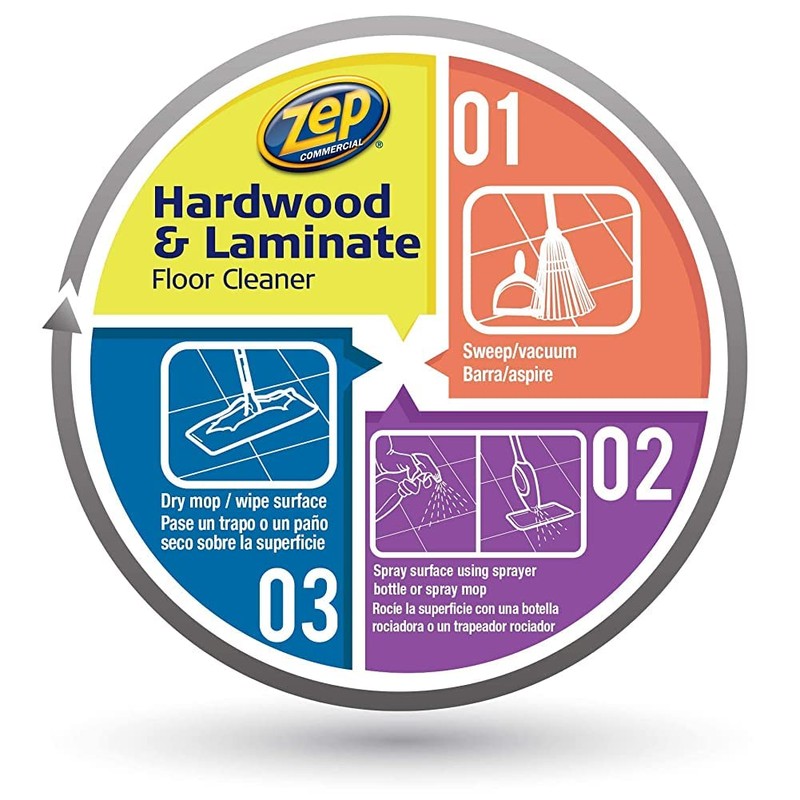 Zep Industrial Hardwood and Laminate Floor Cleaner - 1 Gallon