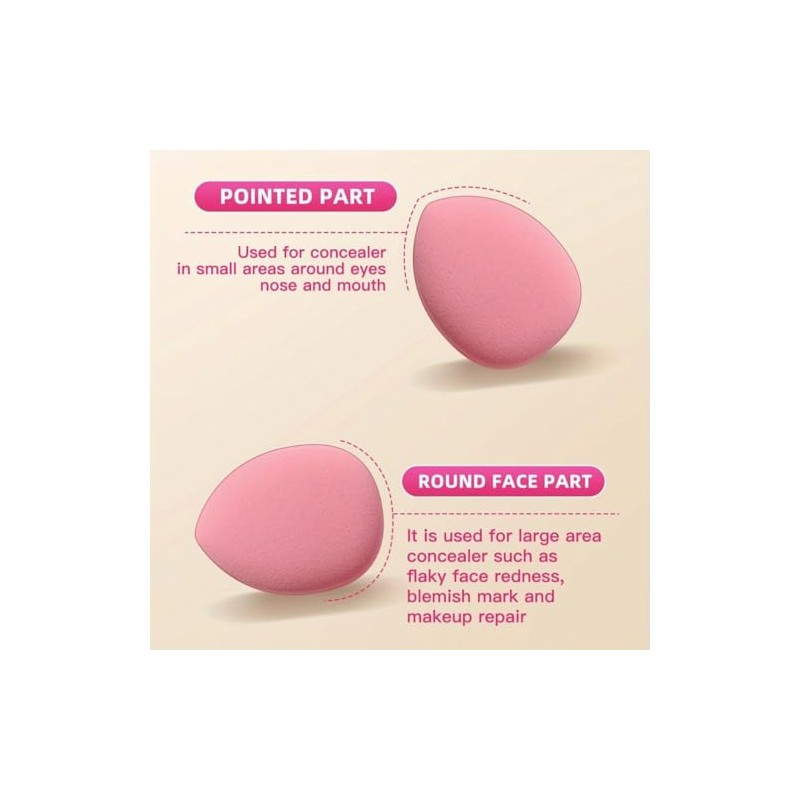 Set de 13 Esponjas para Maquillaje, Beauty Blenders y Aplicadores