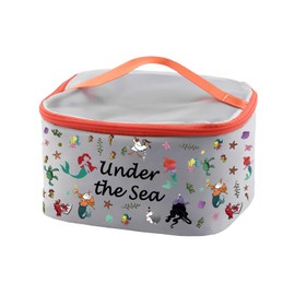 PXTIDY Mermaid Ariel Cosmetic Case Cartoon Movie Merchandise Fairy Tale Ariel Princess Makeup Organizer Bag Ariel Fans Gift