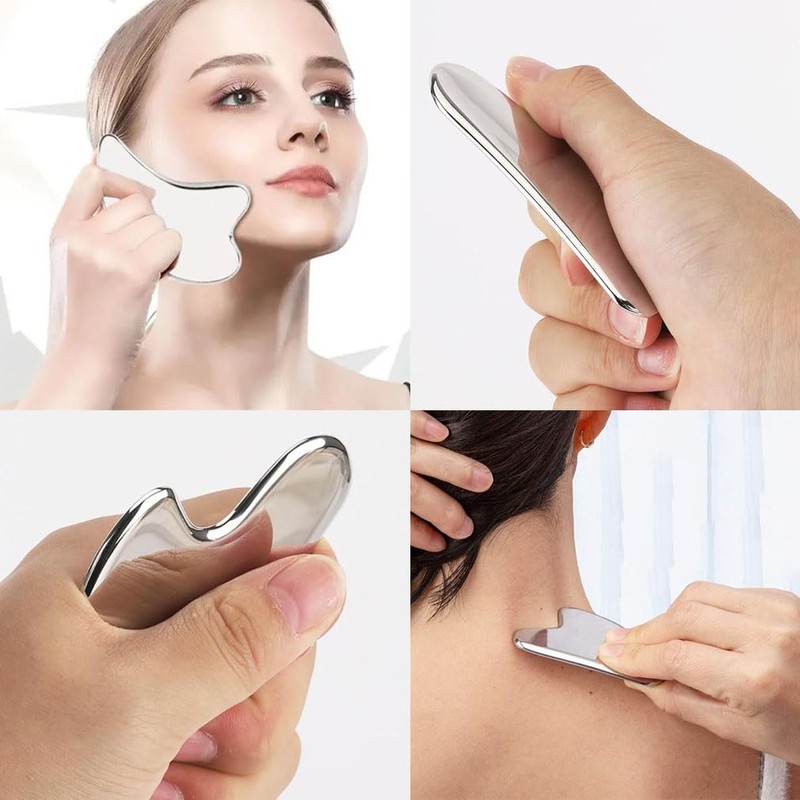 Gua Sha,Gua Sha Massage Tool,Premium Stainless Steel Gua Sha Stone