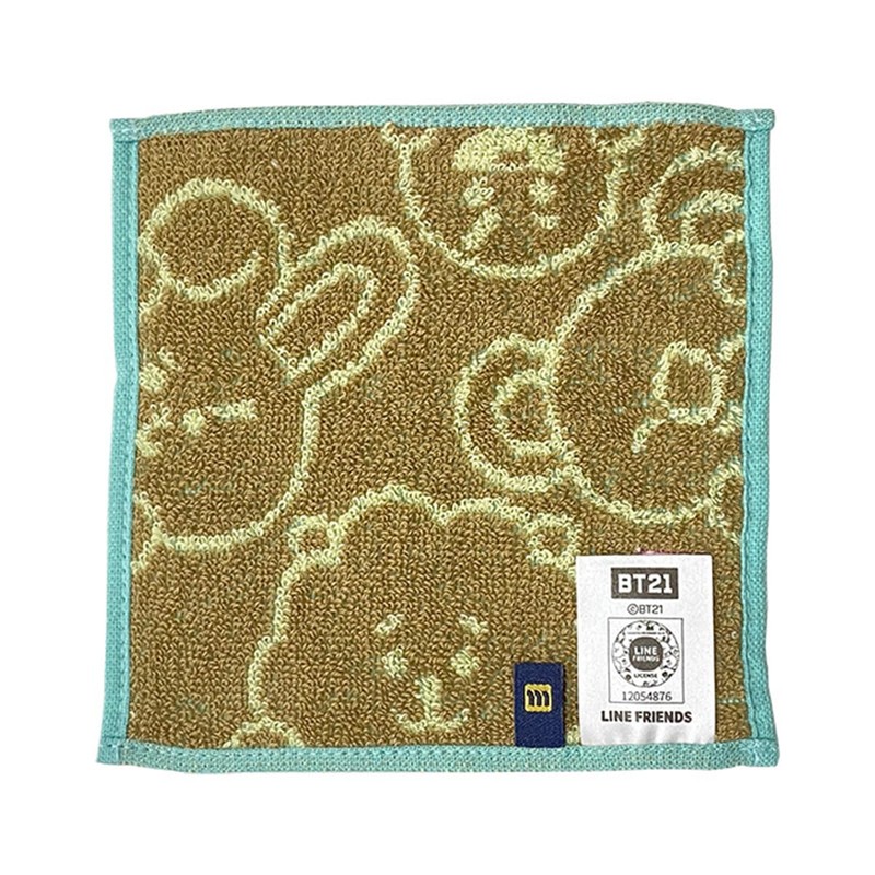 Marushin BT21 Petite Friends 5785023200 Character Handkerchief, Compact, 100% Cotton,