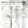 AmazerBath No Hook Shower Curtain and Liner Set, Shower Curtain