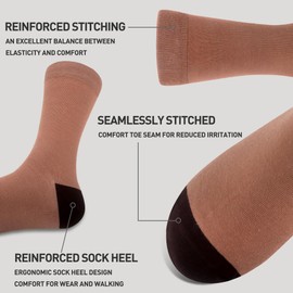 WeciBor Men's Seamless Premium Combed Cotton Dress Socks