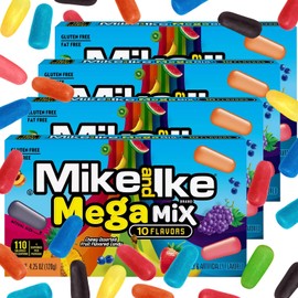 Mike and Ike Mega Mix Candy, 4 Pack of Movie Theater Candy Boxes 4.25 OZ Each, Ideal Mike and Ike Candy for Your Favorite Films, Perfect Theater Box Candy for Sharing with Friends